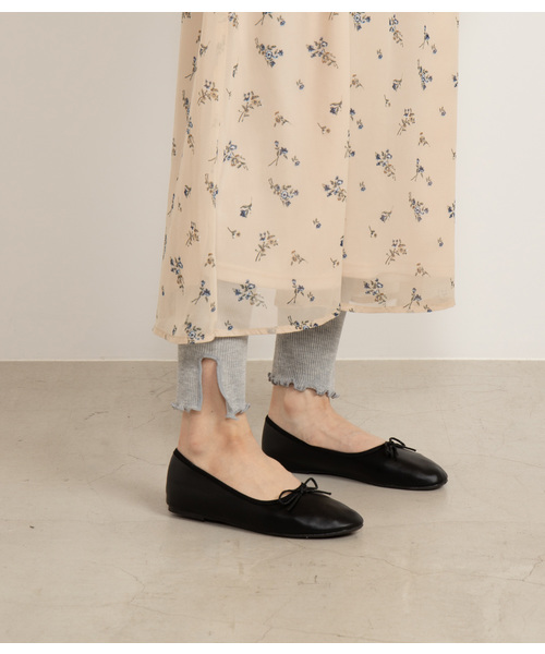 WEGO（ウィゴー）の「WEGO/レイヤードリブメロースリットレギンス10分丈（レギンス/スパッツ・レディース・ライトグレー/ブラック・FREE）」の14枚目の写真