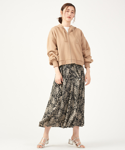 DISCOAT（ディスコート）の「モノトーン小花柄切替ロングスカート（スカート・レディース・ブラック/グレー・FREE）」の12枚目の写真