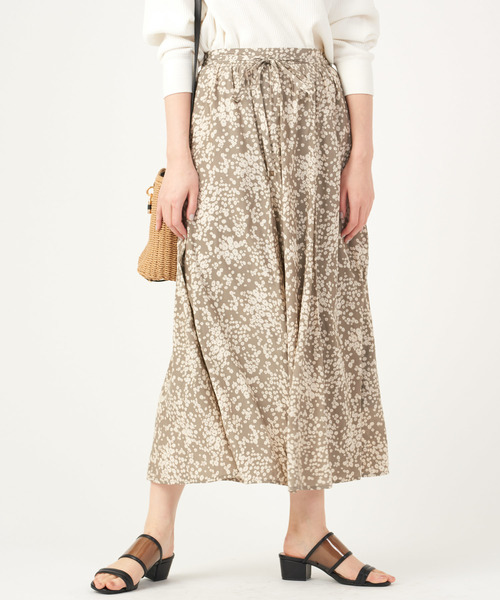 DISCOAT（ディスコート）の「モノトーン小花柄切替ロングスカート（スカート・レディース・ブラック/グレー・FREE）」の14枚目の写真