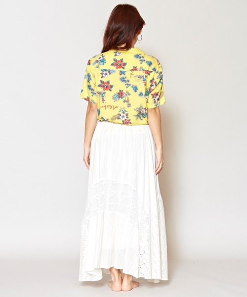 Kahiko(カヒコ)の「【Kahiko】レース&コットンドビーロングスカート(スカート・レディース・ホワイト/ネイビー/ミント/パープル・FREE)」の11枚目の写真