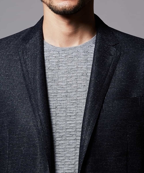 MICHEL KLEIN HOMME (ミッシェルクランオム)の「ジャケット(カラミハウンドツース)(テーラードジャケット・メンズ・ネイビー/グレー・46/48/51)」の9枚目の写真