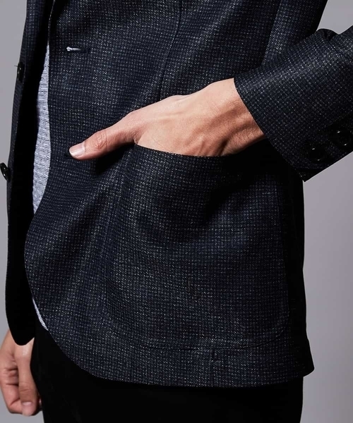 MICHEL KLEIN HOMME (ミッシェルクランオム)の「ジャケット(カラミハウンドツース)(テーラードジャケット・メンズ・ネイビー/グレー・46/48/51)」の11枚目の写真