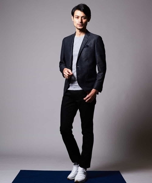 MICHEL KLEIN HOMME (ミッシェルクランオム)の「ジャケット(カラミハウンドツース)(テーラードジャケット・メンズ・ネイビー/グレー・46/48/51)」の15枚目の写真