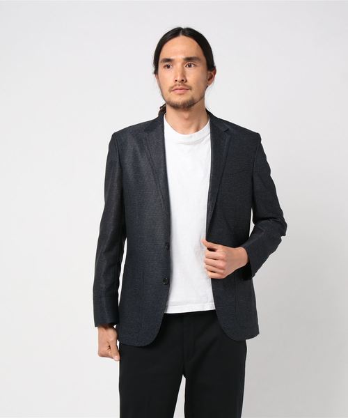 MICHEL KLEIN HOMME (ミッシェルクランオム)の「ジャケット(カラミハウンドツース)(テーラードジャケット・メンズ・ネイビー/グレー・46/48/51)」の4枚目の写真