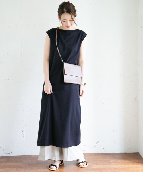 URBAN RESEARCH ROSSO WOMEN（アーバンリサーチ　ロッソ）の「ペルヴィアンコットンマキシワンピース（ワンピース・レディース・ネイビー/ブルー/モカ/キャメル・FREE）」の3枚目の写真
