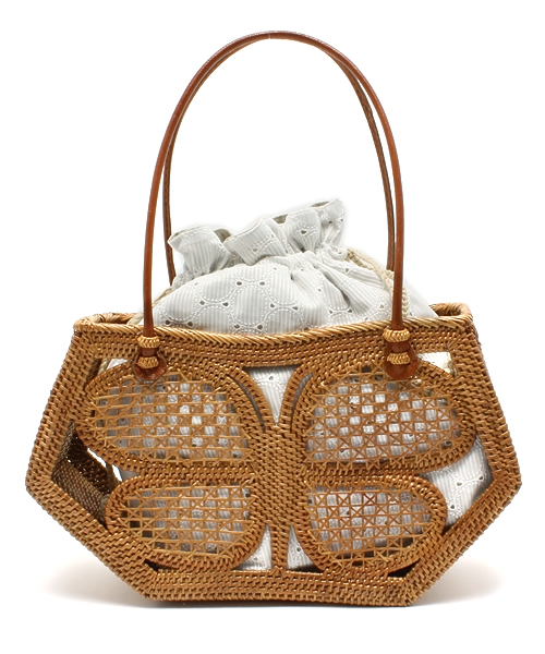 bpr BEAMS Women's(ビーピーアール ビームス)の「BEAMS / バタフライ アタカゴ バッグ(かごバッグ・レディース・ライトブラウン・ONE SIZE)」の12枚目の写真