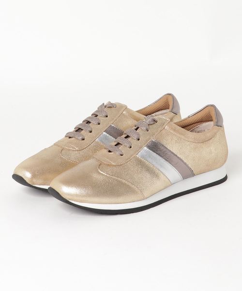 ANYO（エーエヌワイオー）の「〈ＡＮＹＯ（エーエヌワイオー）〉サイドラインスニーカー（スニーカー・レディース・ホワイト/ネイビー/ゴールド・22.5cm/23.5cm/24.5cm/23.0cm/24.0cm）」の5枚目の写真