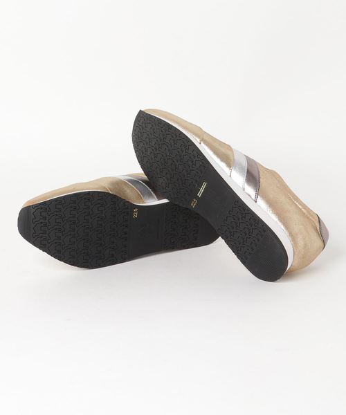 ANYO（エーエヌワイオー）の「〈ＡＮＹＯ（エーエヌワイオー）〉サイドラインスニーカー（スニーカー・レディース・ホワイト/ネイビー/ゴールド・22.5cm/23.5cm/24.5cm/23.0cm/24.0cm）」の4枚目の写真