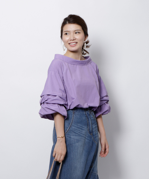 Re.Verofonna(ヴェロフォンナ)の「ソフトクリームブラウス(シャツ/ブラウス)」|パープル