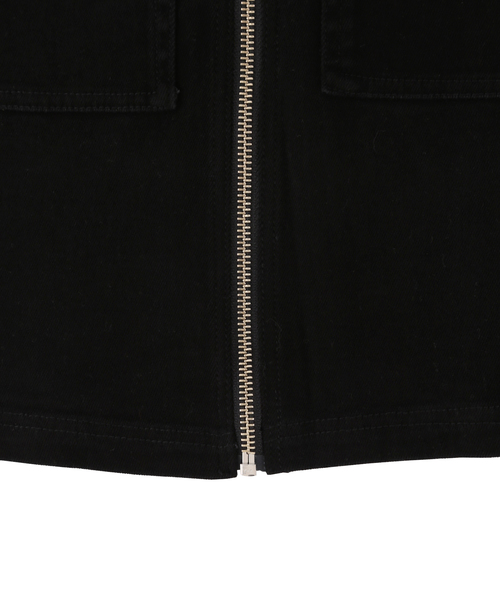 PUNYUS（プニュズ）の「ZIP UPジャンスカ（ジャンパースカート・レディース・ベージュ/ブラック・1/2/3/4）」の9枚目の写真