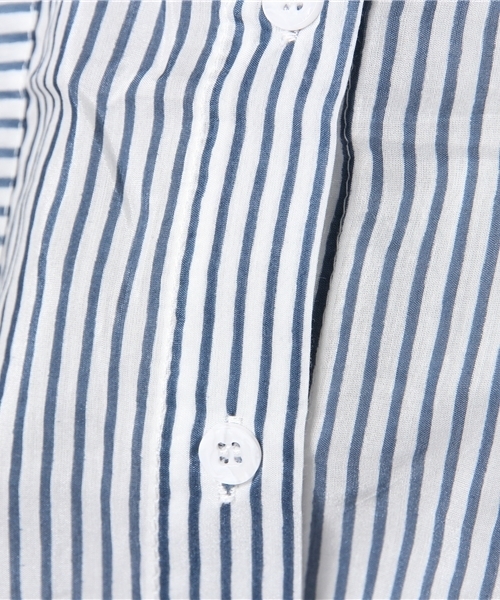 Chico(チコ)の「ストライプオーバーBL(シャツ/ブラウス・レディース・ブルー・FREE)」の9枚目の写真