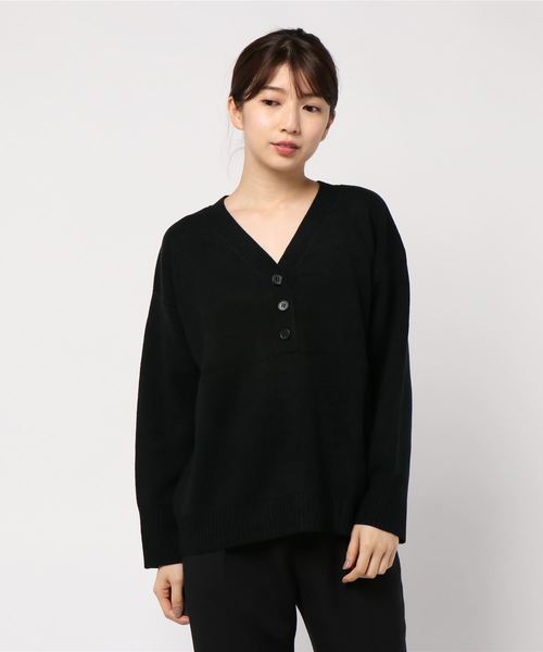 LOWRYS FARM(ローリーズファーム)の「ミラノヘンリーVネックプルオーバー 852153(ニット/セーター・レディース・ブラック/ブラウン/イエロー/アイボリー・FREE)」の20枚目の写真