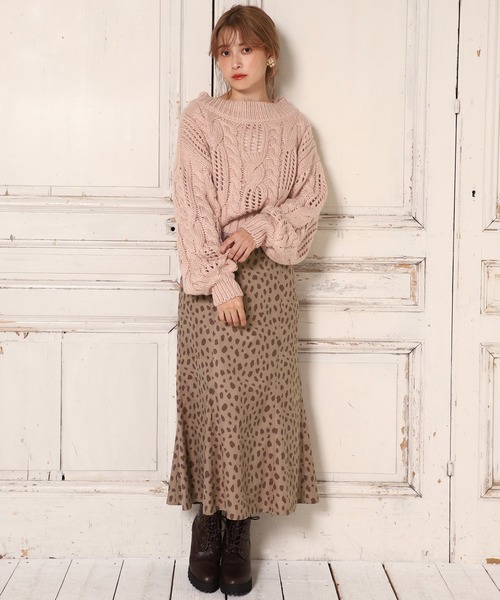 one after another NICE CLAUP(ワンアフターアナザーナイスクラップ)の「ロービング2Wayニット(ニット/セーター・レディース・アイボリー/グリーン/ミント/ピンクベージュ・FREE)」の20枚目の写真