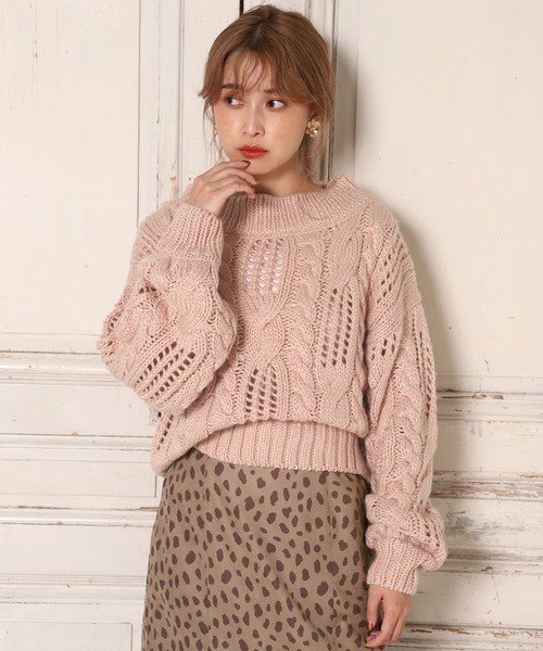 one after another NICE CLAUP(ワンアフターアナザーナイスクラップ)の「ロービング2Wayニット(ニット/セーター・レディース・アイボリー/グリーン/ミント/ピンクベージュ・FREE)」の18枚目の写真