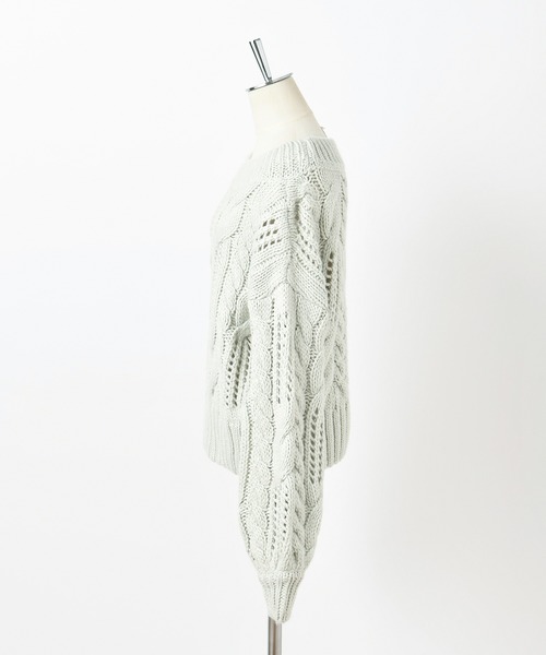 one after another NICE CLAUP(ワンアフターアナザーナイスクラップ)の「ロービング2Wayニット(ニット/セーター・レディース・アイボリー/グリーン/ミント/ピンクベージュ・FREE)」の7枚目の写真