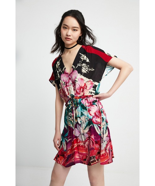 セール 花柄キモノワンピース ワンピース Desigual デシグアル のファッション通販 Zozotown
