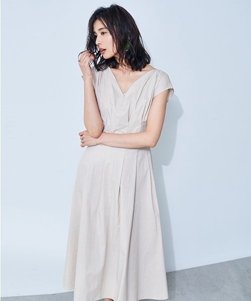 FRAY I.D（フレイアイディー）の「タックフレアーワンピース  