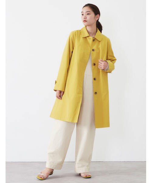 POU DOU DOU（プードゥドゥ）の「コットンナイロンステンカラーコート（その他アウター・レディース・ベージュ/イエロー/ミント/キナリ・3）」の6枚目の写真