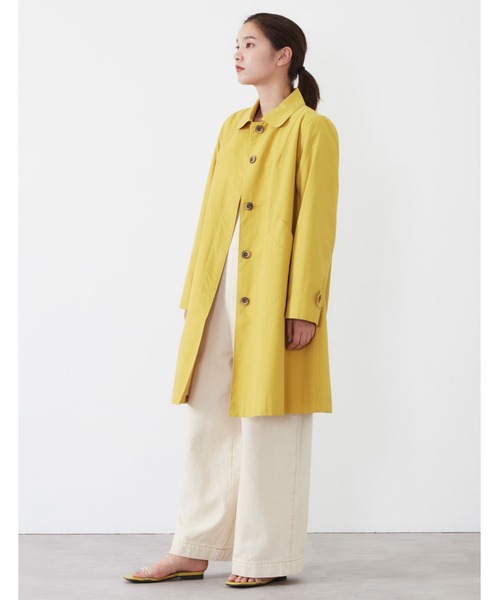 POU DOU DOU（プードゥドゥ）の「コットンナイロンステンカラーコート（その他アウター・レディース・ベージュ/イエロー/ミント/キナリ・3）」の7枚目の写真