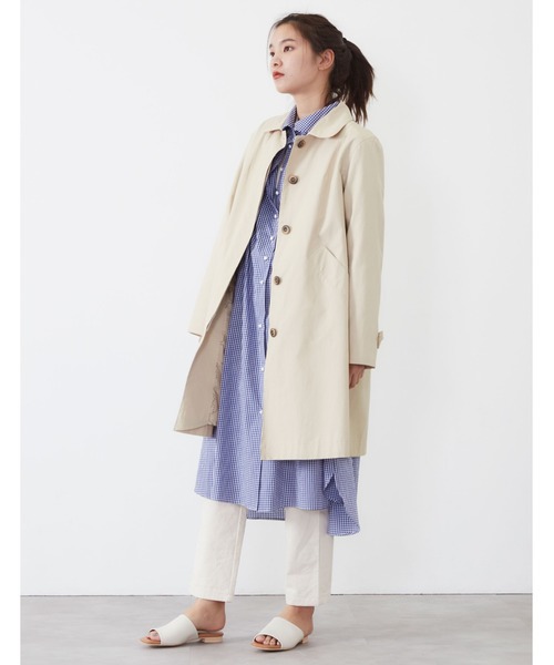 POU DOU DOU（プードゥドゥ）の「コットンナイロンステンカラーコート（その他アウター・レディース・ベージュ/イエロー/ミント/キナリ・3）」の11枚目の写真