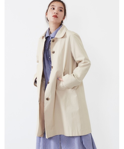 POU DOU DOU（プードゥドゥ）の「コットンナイロンステンカラーコート（その他アウター・レディース・ベージュ/イエロー/ミント/キナリ・3）」の13枚目の写真