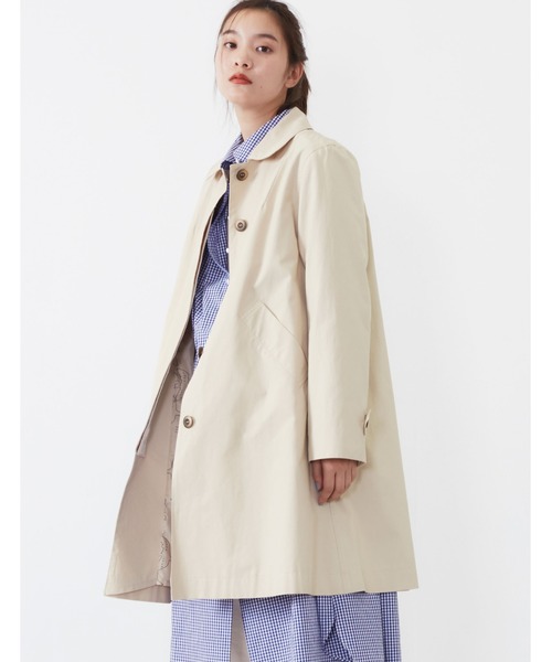 POU DOU DOU（プードゥドゥ）の「コットンナイロンステンカラーコート（その他アウター・レディース・ベージュ/イエロー/ミント/キナリ・3）」の14枚目の写真