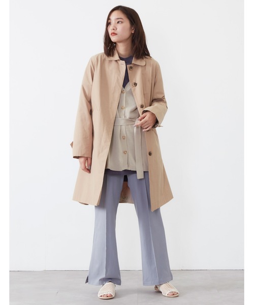 POU DOU DOU（プードゥドゥ）の「コットンナイロンステンカラーコート（その他アウター・レディース・ベージュ/イエロー/ミント/キナリ・3）」の15枚目の写真