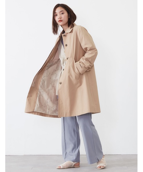 POU DOU DOU（プードゥドゥ）の「コットンナイロンステンカラーコート（その他アウター・レディース・ベージュ/イエロー/ミント/キナリ・3）」の17枚目の写真