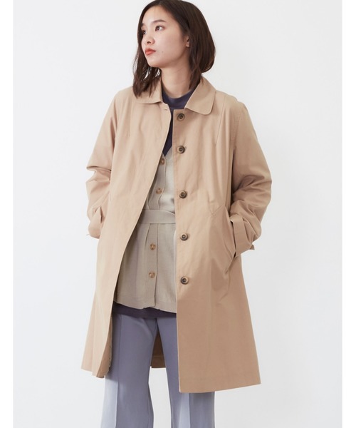 POU DOU DOU（プードゥドゥ）の「コットンナイロンステンカラーコート（その他アウター・レディース・ベージュ/イエロー/ミント/キナリ・3）」の19枚目の写真