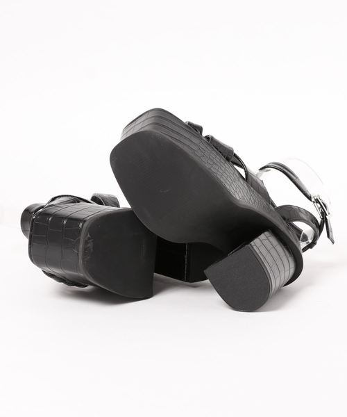 ENVYM（アンビー）の「ボリュームヒールクロスサンダル（サンダル・レディース・ブラック/ブラウン/その他・22.5㎝/23.5㎝/24.5㎝）」の8枚目の写真