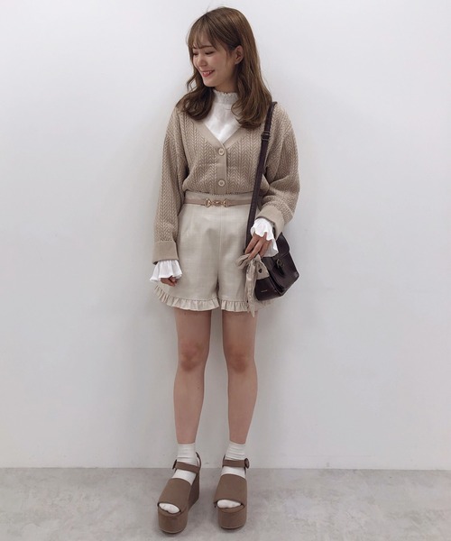 one after another NICE CLAUP（ワンアフターアナザーナイスクラップ）の「スカーフ付きショルダーバッグ（ショルダーバッグ・レディース・ベージュ/ブラウン/アイボリー・FREE）」の19枚目の写真