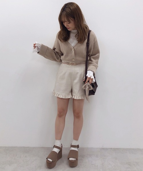 one after another NICE CLAUP（ワンアフターアナザーナイスクラップ）の「スカーフ付きショルダーバッグ（ショルダーバッグ・レディース・ベージュ/ブラウン/アイボリー・FREE）」の20枚目の写真