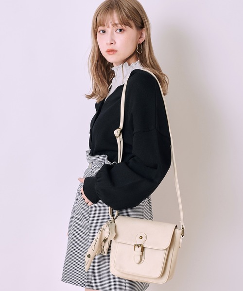 one after another NICE CLAUP（ワンアフターアナザーナイスクラップ）の「スカーフ付きショルダーバッグ（ショルダーバッグ・レディース・ベージュ/ブラウン/アイボリー・FREE）」の21枚目の写真