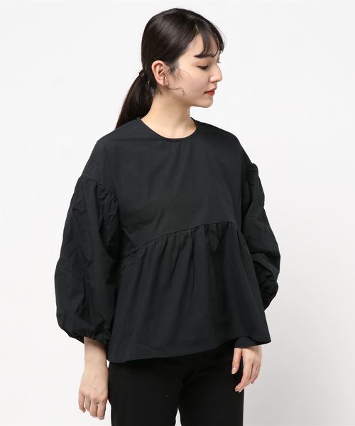 miniyu(ミニュウ)の「ボリュームスリーブ・プルオーバー(シャツ/ブラウス・レディース・ホワイト/ブラック/ベージュ・FREE)」の8枚目の写真