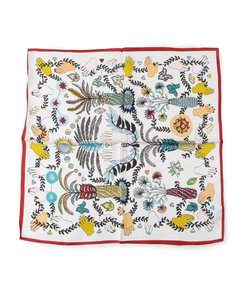 シルクハンド柄スカーフ バンダナ スカーフ Airpapel エアパペル のファッション 財布 小物 セール
