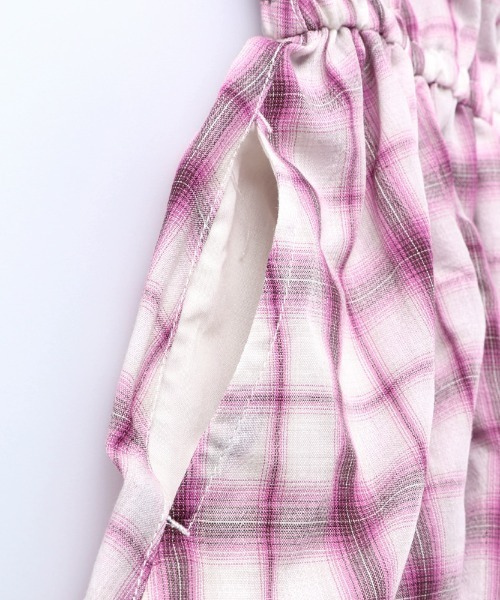 BRANSHES(ブランシェス)の「チェック柄シャツワンピース(ワンピース・キッズ・エメラルド/パープル・150cm/130cm/100cm/110cm/90cm/140cm/120cm)」の5枚目の写真