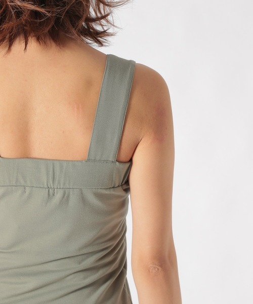 BAYFLOW（ベイフロー）の「スクエアネックタンクトップ（タンクトップ・レディース・ブラック/モカ/カーキ・SMALL/MEDIUM）」の7枚目の写真