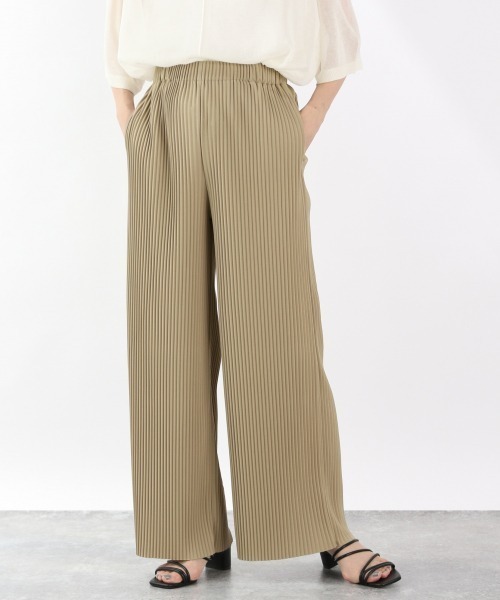 LOWRYS FARM（ローリーズファーム）の「ｓｅｌｆｃｕｔプリーツパンツ　884525（その他パンツ・レディース・レッド/ブルー/アイボリー/ブラック/グリーン/キャメル・FREE）」の5枚目の写真