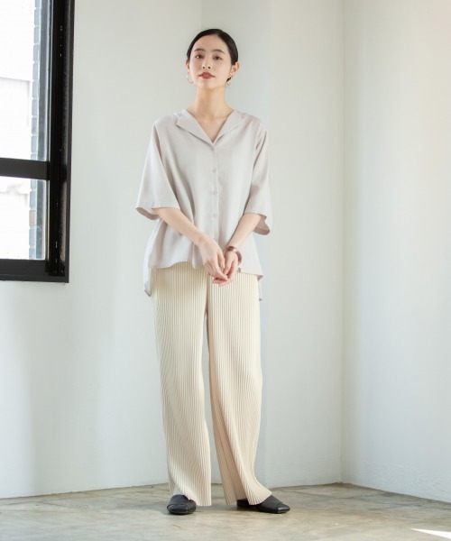 LOWRYS FARM（ローリーズファーム）の「ｓｅｌｆｃｕｔプリーツパンツ　884525（その他パンツ・レディース・レッド/ブルー/アイボリー/ブラック/グリーン/キャメル・FREE）」の9枚目の写真