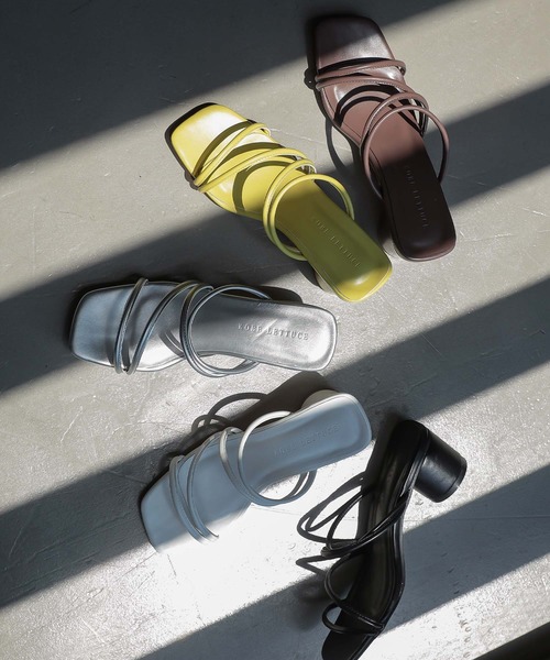 KOBE LETTUCE(コウベレタス)の「ナローストラップサンダル(サンダル・レディース・ホワイト/ブラック/ライム/シルバー/グレイッシュベージュ/オレンジ・LL/S/M/L)」の6枚目の写真