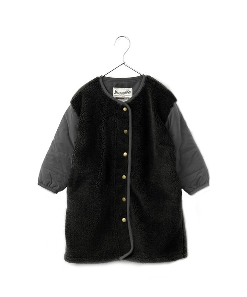 MAKE YOUR DAY（メイクユアデイ）の「異素材切替コート■80～140cm（その他アウター・キッズ・ブラウン/グレー/パープル/ブラック・90/100/120/140/130/80/110）」の9枚目の写真