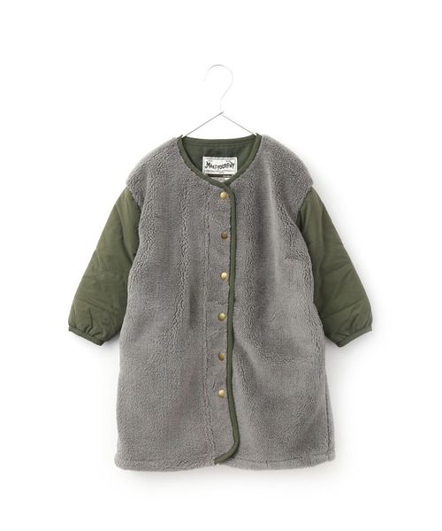 MAKE YOUR DAY（メイクユアデイ）の「異素材切替コート■80～140cm（その他アウター・キッズ・ブラウン/グレー/パープル/ブラック・90/100/120/140/130/80/110）」の10枚目の写真