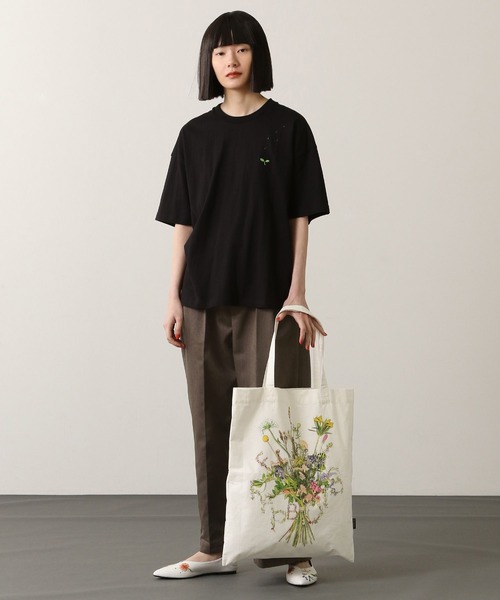 FRAPBOIS（フラボア）の「スプラウトＴ（Tシャツ/カットソー・レディース・ホワイト/ブラック・2/1）」の5枚目の写真