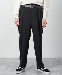 SLICK | ツイードサージツータックワイドパンツ(その他パンツ)