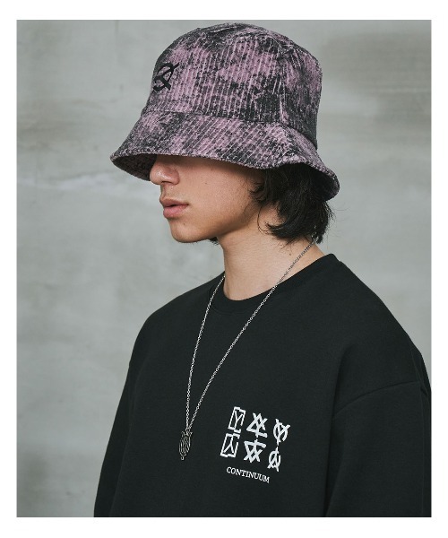 OY（オーワイ）の「『OY/オーワイ』TIE-DYE CORDUROY BUCKET HAT/タイダイ コーデュロイ バケット ハット（ハット・メンズ・ブラック/アイボリー/パープル・FREE）」の13枚目の写真