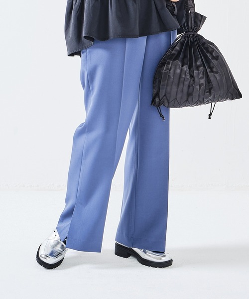 CONSCIOUS DAY(コンシャスデイ)の「サイドスリットセンタープレスパンツ(その他パンツ・レディース・ブラウン/グリーン/ネイビー/ブラック・フリ-)」の4枚目の写真