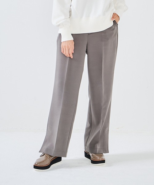 CONSCIOUS DAY(コンシャスデイ)の「サイドスリットセンタープレスパンツ(その他パンツ・レディース・ブラウン/グリーン/ネイビー/ブラック・フリ-)」の3枚目の写真