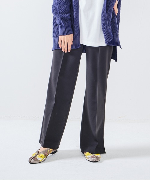 CONSCIOUS DAY(コンシャスデイ)の「サイドスリットセンタープレスパンツ(その他パンツ・レディース・ブラウン/グリーン/ネイビー/ブラック・フリ-)」の1枚目の写真