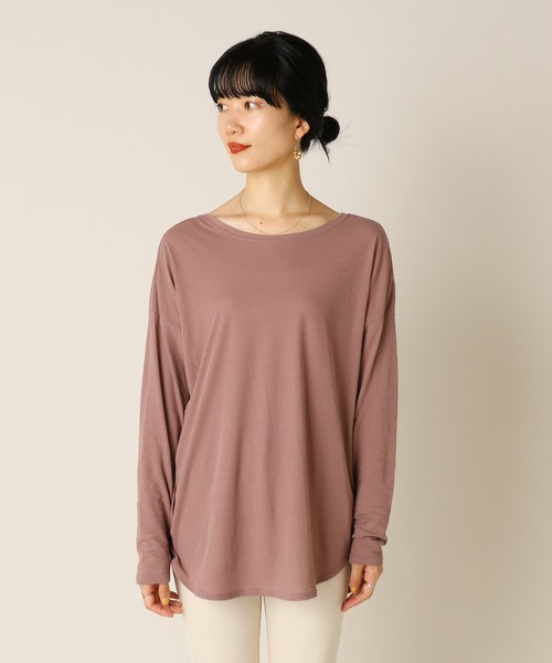 SHENERY（シーナリー）の「バックシャンクルーネックロンTEE（Tシャツ/カットソー・レディース・チャコールグレー/ライトグレー/スモークピンク・FREE）」の14枚目の写真
