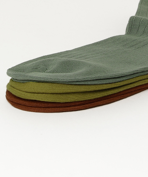 HARUSAKU CC（ハルサクシーシー）の「HARUSAKU CC : RIB Color socks 3P set メンズ リブ カラーソックス 3P セット（ソックス/靴下・メンズ・グレー/ブルー/グリーン/オートミール/コーラルピンク/イエロー/ネイビー/カーキ/ブラック・S/M/L）」の16枚目の写真